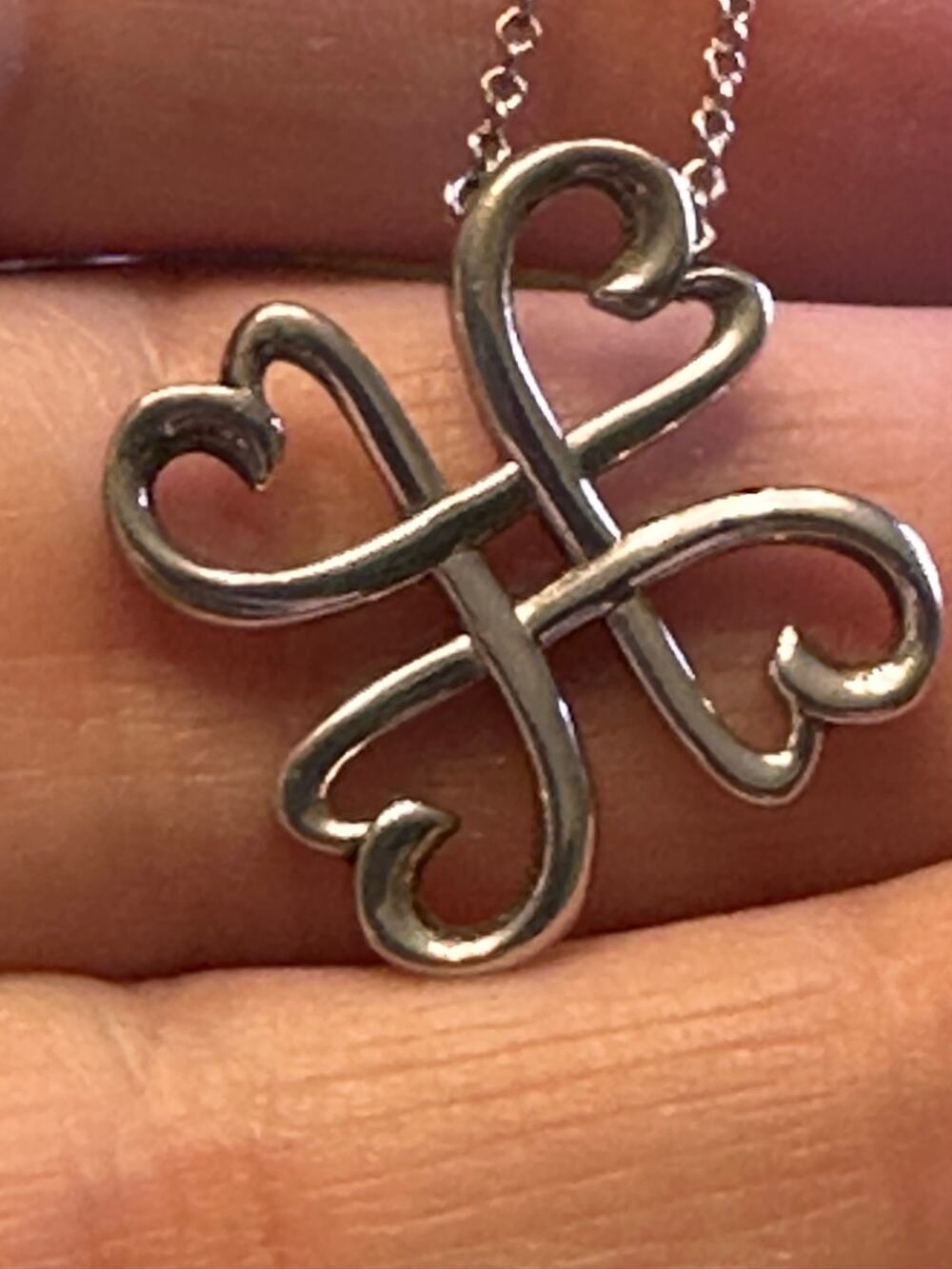 Tiffany and Co. Paloma Picasso Loving Heart Clover Pendant Necklace